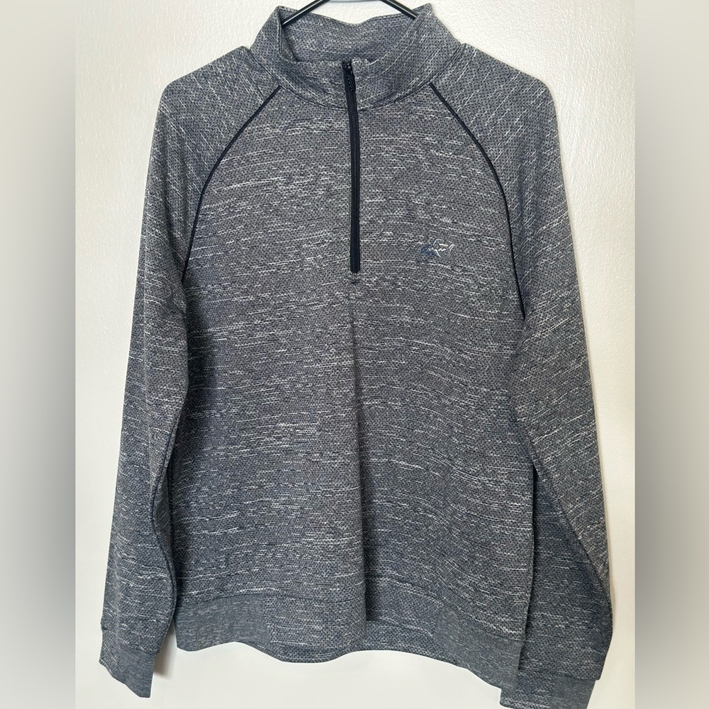 Greg Norman Men's Micro Fleece Lined Quarter-Zip Pullover Charcoal Medium